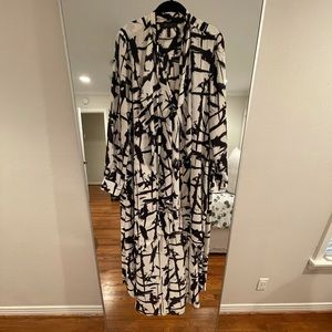 Black and White Hi Low Dress